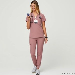 Figs mineral mauve XXS Catarina too and XXSP jogger bottoms